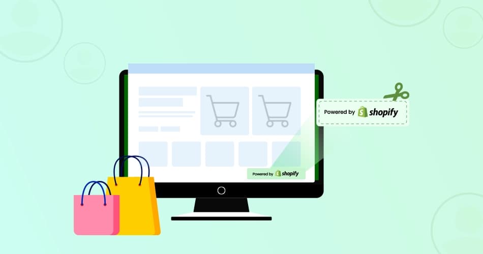 how to remove the powered by shopify
